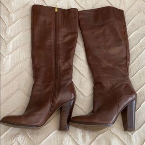 Knee high camel boots